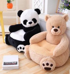 ฟรีตัวอย่างตุ๊กตาหมีแพนด้าโซฟาเตียง/Funny Fluffy Plush ตุ๊กตาหมีแพนด้าโซฟาเด็กของขวัญ Rest Nap และอ่านหนังสือ