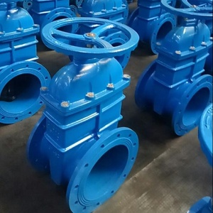 बेवल गियरबॉक्स और हैंडव्हील के साथ डक्टाइल आयरन फ्लैंगेड लचीला वेज गेट वाल्व - Product Image 2