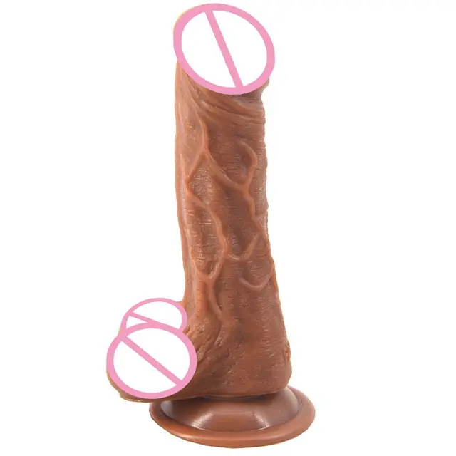 Grande Dildo del PVC di sensibilità della pelle reale di vendita calda per il pene artificiale realistico delle donne con l'aspirazione di potere per la femmina