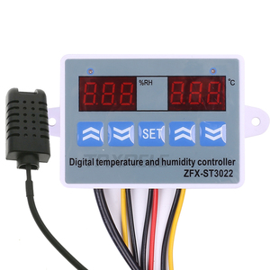Digital controlador de temperatura humedad regulador termostato Hygrostat Control con sensores de humedad 220V