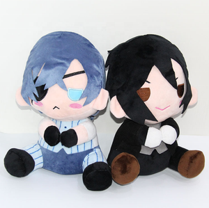 dropshipping动漫黑色管家玩具毛绒Kuroshitsuji cosplay毛绒ciel phantomhive公仔玩具brinquedo peluche spielzeug