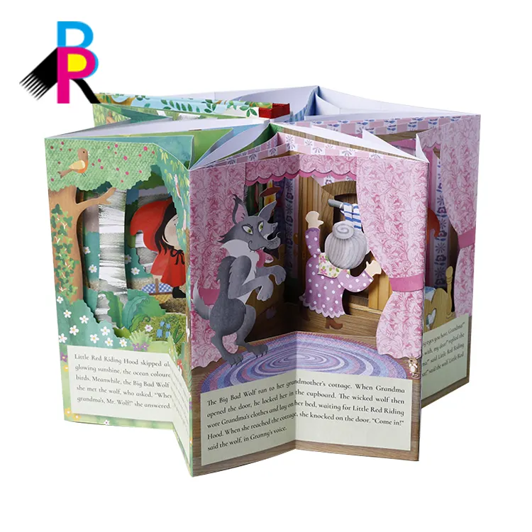 Personalizzato 3d pop up per bambini stampa del libro stereo per bambini fiaba stampa del libro