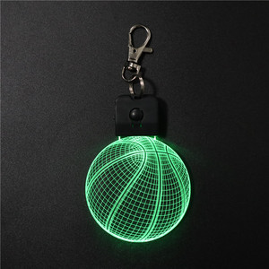 装饰 3D 效果钥匙扣幻觉灯促销礼品灯迷你 <span class=keywords><strong>led</strong></span> 板球形状按下开关基地灯
