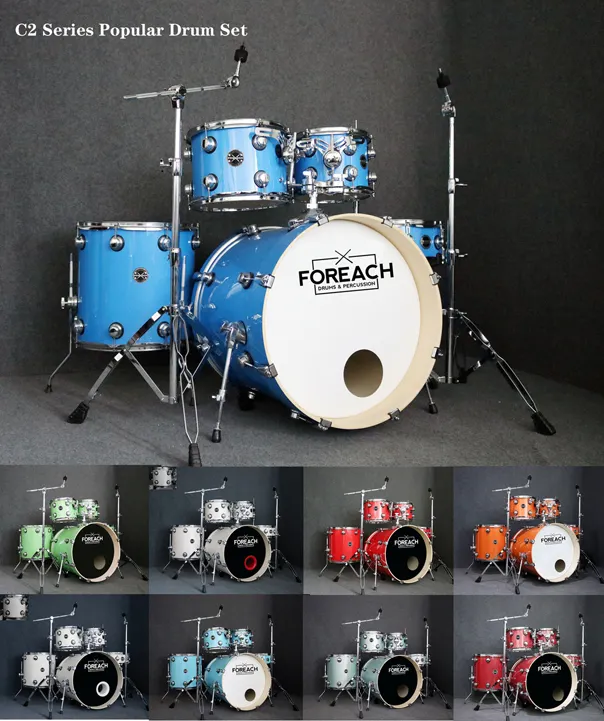 Offre Spéciale FOREACH Enveloppé Acoustic Drum Set Drum Kit