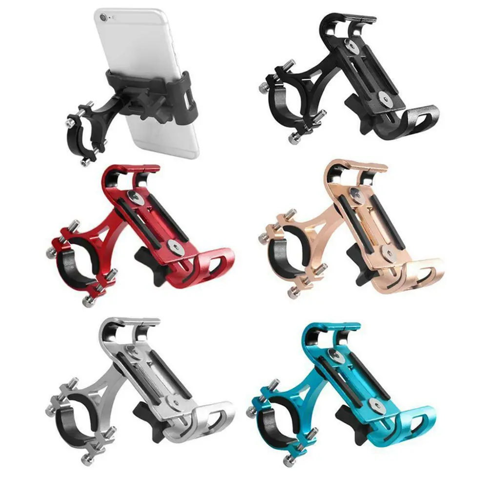 Pemegang Ponsel Sepeda, Dudukan Telepon Genggam Pit Aloi Aluminium 3.5-6.5 ", Dukungan Telepon Braket Bersepeda Dudukan GPS