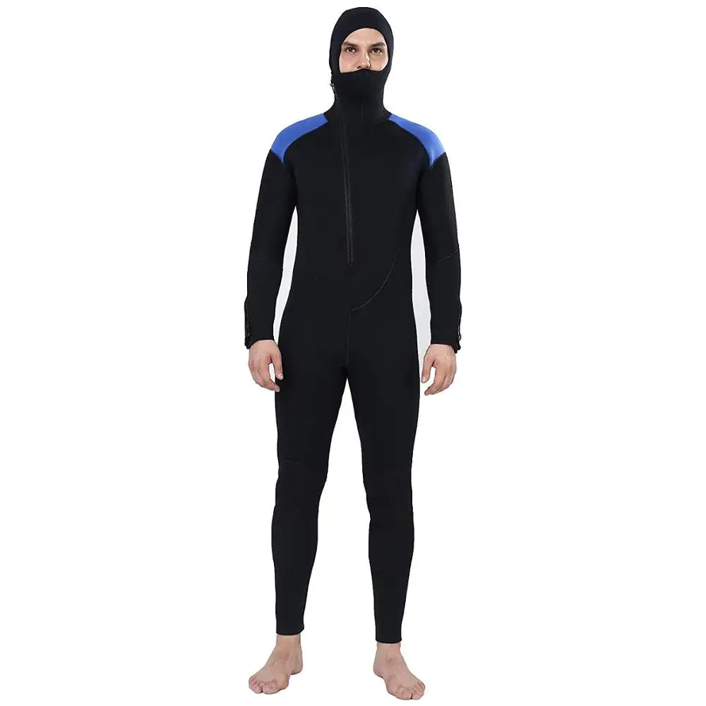 Combinaison de plongée pour hommes 5mm combinaison de surf complète à capuche combinaison de plongée en apnée vente en gros