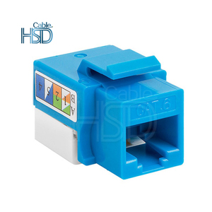 RJ45 Cat6打孔网络梯形插孔90度UTP无屏蔽模块化插头原始设备制造商工厂母连接器电信零件 - Product Image 3