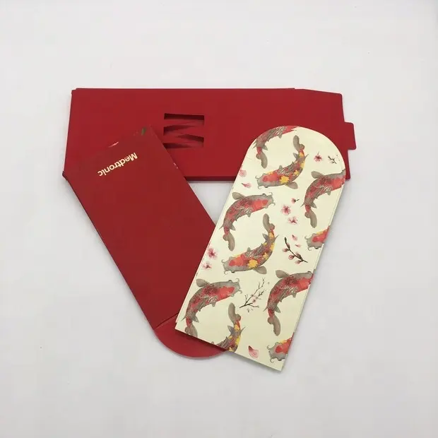 Nouveau Style de fabrication d'enveloppe en papier, boîte-cadeau en plastique, impression d'enveloppe de carte, impression d'enveloppe rouge