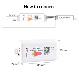 Модифицируемый светодиодный музыкальный контроллер SP107E для ws2811 WS2813 SK6812 WS2801 light - Product Image 6