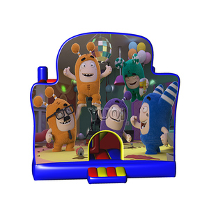 Oddbodsインフレータブルゲームキッズ楽しい弾力のある城エアジャンパーおもちゃ遊び場