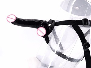 FAAk 性用品商店 9.4 英寸假阳具背带可调节真皮腰带对于女性阴道肛门女同志性爱高潮玩具