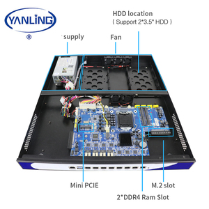 La más nueva placa base de 8 servidor Ethernet Lan DHCP mini itx firewall, enrutador VPN de informática en la nube para windows pfsense - Product Image 3