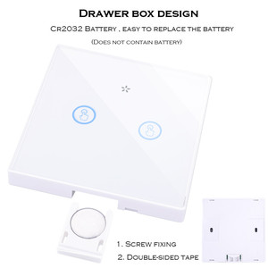 SMATRUL 2 banda intelligente Senza Fili di tocco Interruttore Della Luce Dello Schermo di Vetro RF <span class=keywords><strong>Remote</strong></span> <span class=keywords><strong>Control</strong></span> 433 MHZ tasto del Pannello di Parete 110 V 220 V ha condotto la Lampada