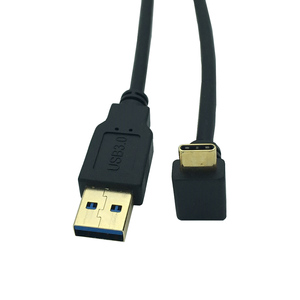 Free Sample <strong>Usb</strong> <strong>3</strong>.<strong>0</strong> a Male to 90 Degree up Down Angle <strong>Usb</strong> <strong>3</strong>.<strong>1</strong> <strong>Type</strong> c <strong>Usb</strong>-c Male Data Charging Cable