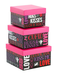 Square geschenk boxen rot papier geschachtelt box set in geschenk box - Product Image 2