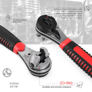 多功能可调 6-22 扳手棘轮扳手汽车修理工具手持扳手 - Product Image 3