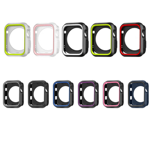 Renk Combo Sağlam TPU tampon 360 Kapak Koruyucu Kılıf <span class=keywords><strong>Apple</strong></span> için İzle Serisi 1 <span class=keywords><strong>2</strong></span> 3 38mm 42mm