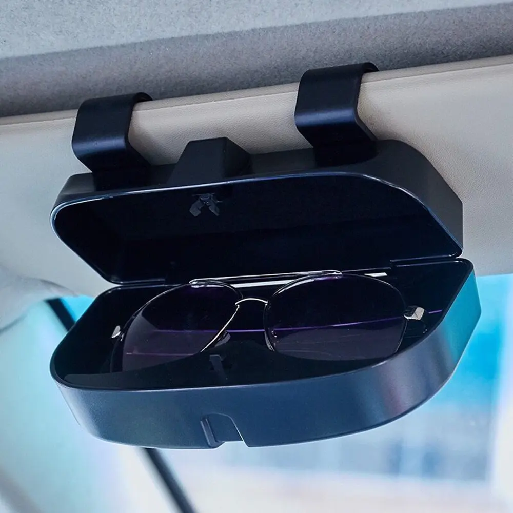 Boîte de rangement transparente pour lunettes, boîte de stockage, support de lunettes de soleil, accessoires de voiture pour BMW, Benz, Audi, Hyundai