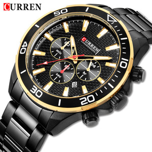 Wholesale 8309 Curren Watches for Men 3 Dials Chronograph Stainless Steel Strap Quartz Wrist Business Brand Watches - Product Image 2