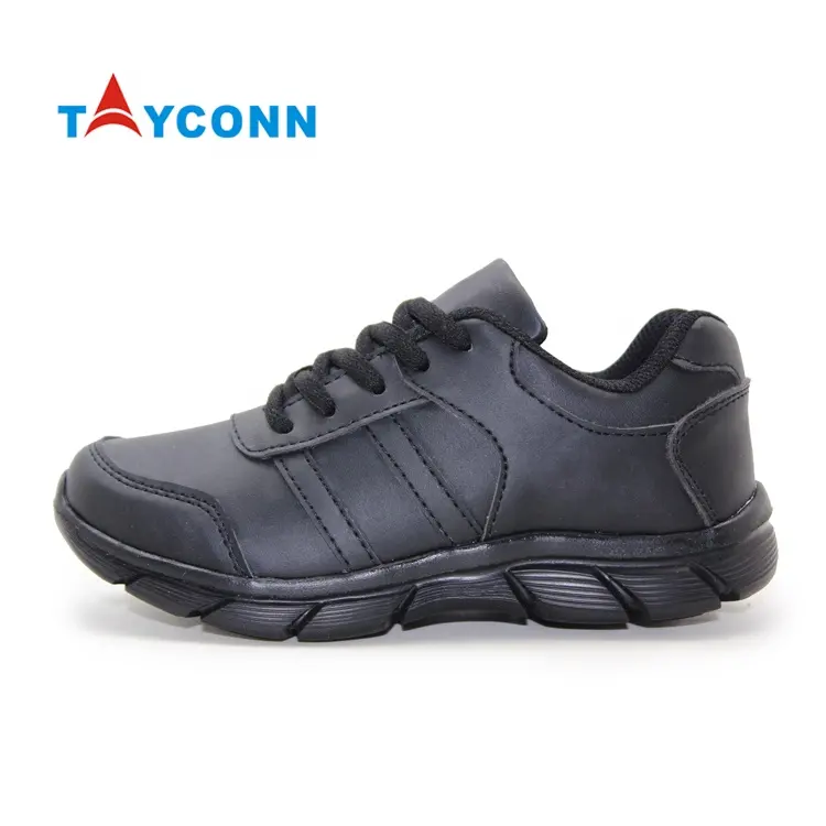 Oem all black kids custom new style breathable cheap sport fashion sneakers running shoes