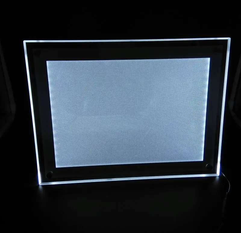 Support de menu en acrylique led lumière fond 8.5 pouces x 11 pouces