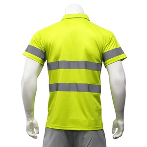 100% 涤纶男士马球衫设计定制反光条批发高尔夫马球t恤 - Product Image 3