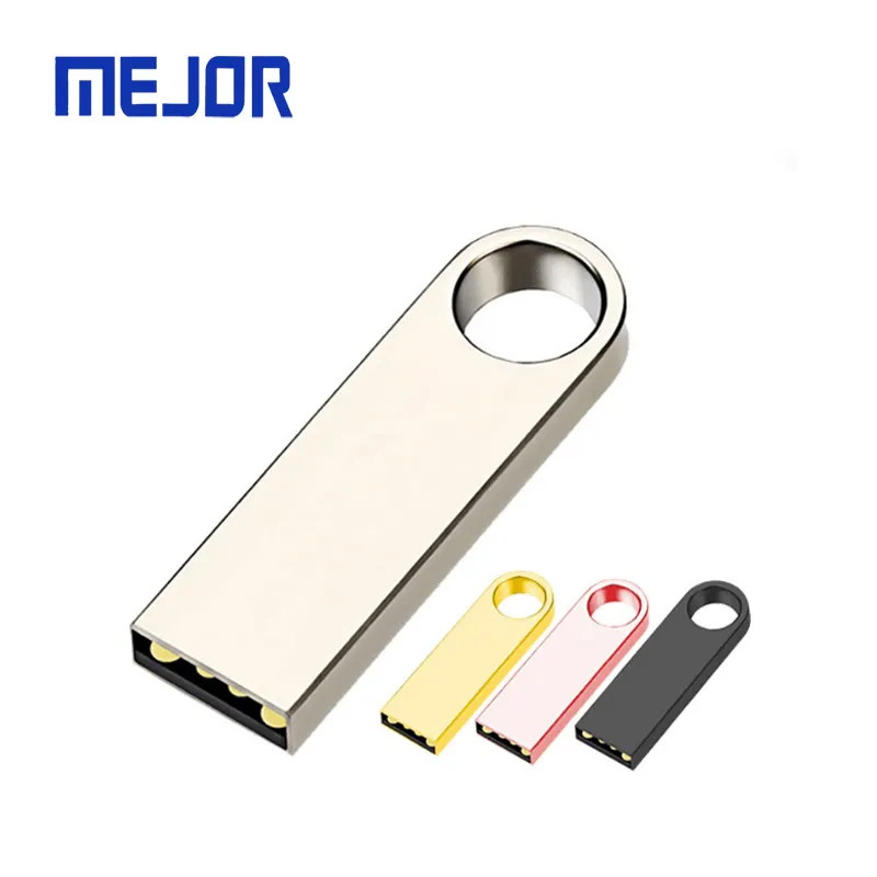 Llavero de níquel brillante 16G disco flash SE9 Pen Drive 8G Memory Stick 64G marca regalo mini metal USB