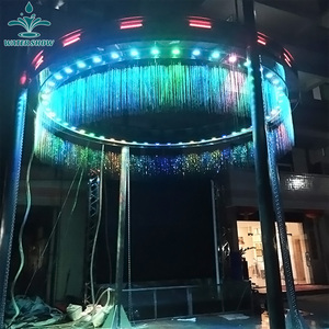 3M מפל קסם גשם מים גרפי דיגיטלי מים מזרקת מסך חיצוני מקורה לקשט להראות
