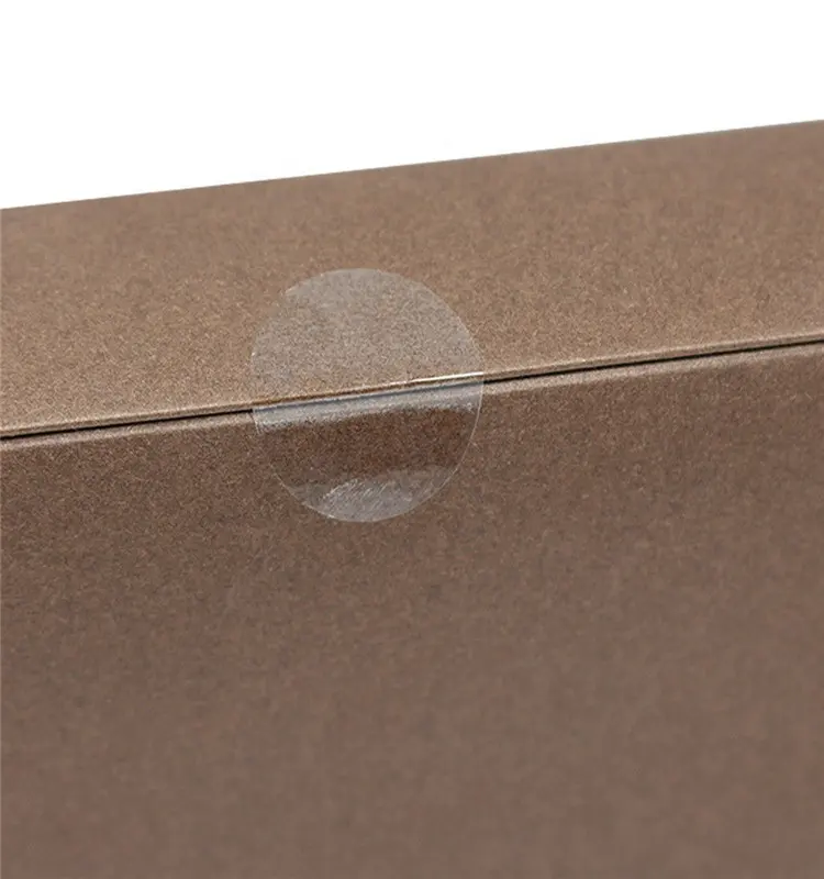 Hybsk-Paquete de sellado transparente de cristal ovalado, pegatinas/etiquetas circulares de oblea, 500 por rollo