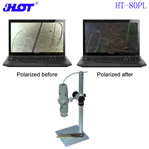 热 HT-80PL 1-500X 5MP usb 远焦点显微镜偏光显微镜变焦长距离工作 40-500毫米 - Product Image 5