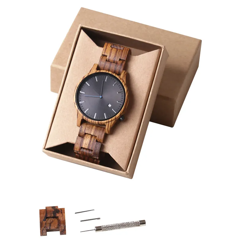 SOPEWOD-Reloj de pulsera de madera para hombre, reloj de pulsera masculino, de cuarzo, digital, recargable, con publicidad grande, personalizado