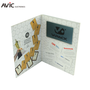 AVIC Pantone цветной печати индивидуальные 128 Мб памяти 7 дюймов Ips ЖК дисплей цифровой видео брошюра для приветствия