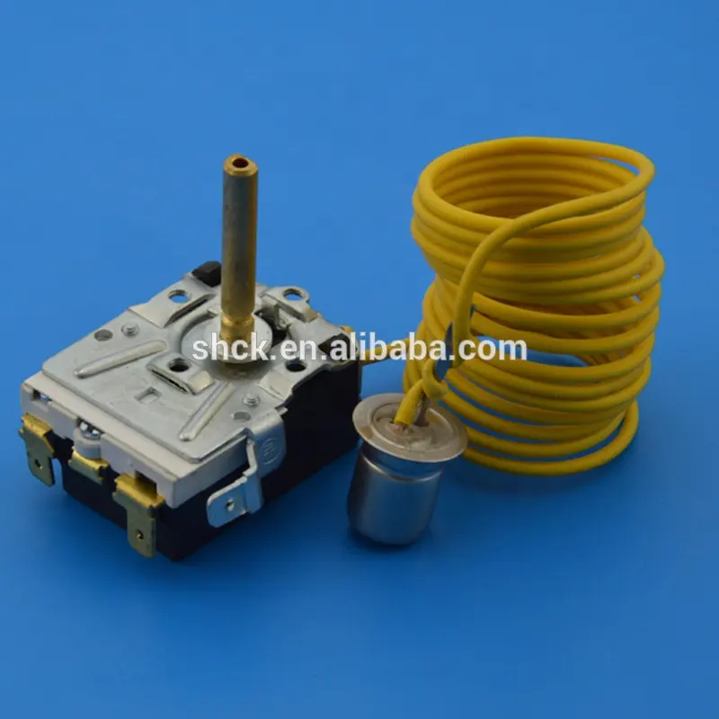 Capillary washing machine thermostat