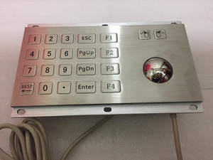 Teclado metálico de 22 teclas con trackball para sistema de control de puertas Categoría de producto Teclados y teclados - Product Image 2