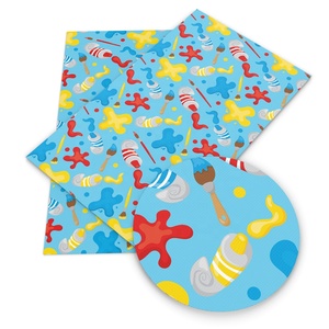 الجملة العودة إلى المدرسة عطلة مطبوعة قماش جلد اصطناعي 6225 - Product Image 5