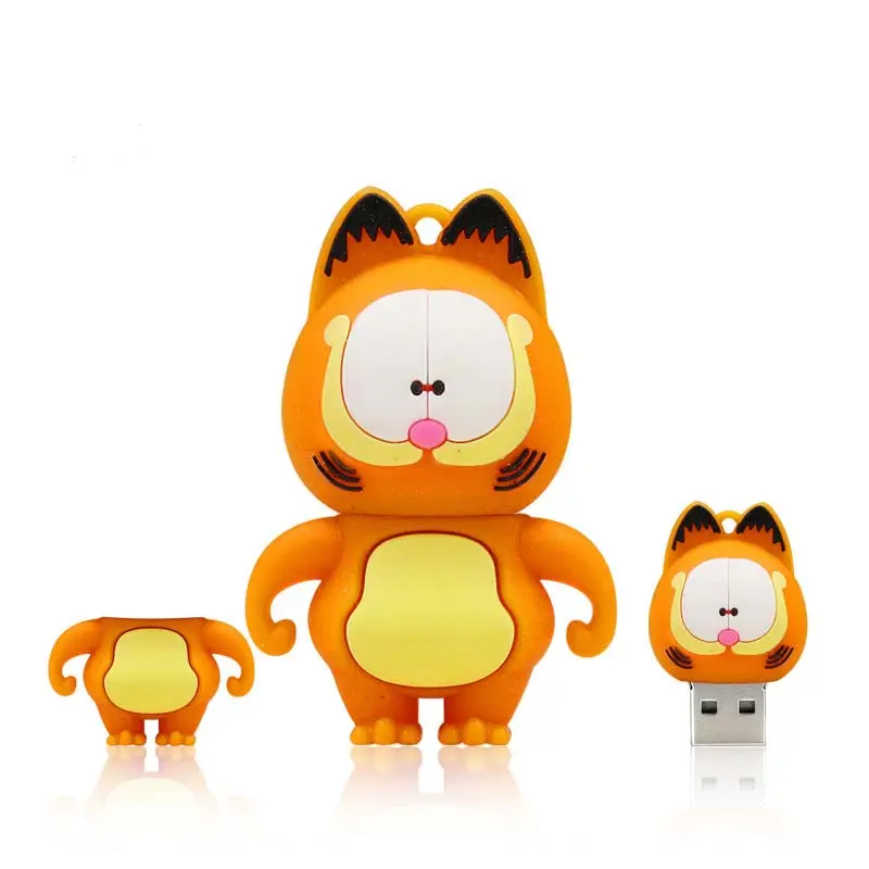 USB Pendrive Garfield Flash Drive 32GB 64GB Pen Drive USB 2.0 Quà Tặng Phim Hoạt Hình U Đĩa 4GB 8GB Memory Stick 16GB USB 2.0 3.0