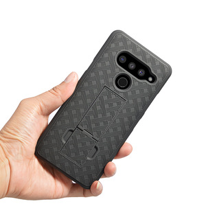 TPU PC Armor Mobile Phone Case WithキックスタンドFor LG V50 Thinq Shockproof Case - Product Image 4