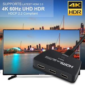 Interruptor divisor HDMI, 4K, 60Hz, 2.0b, 3 puertos, 3 entradas, 1 salida, 4K, HDMI, HDR con cable HDMI - Product Image 4