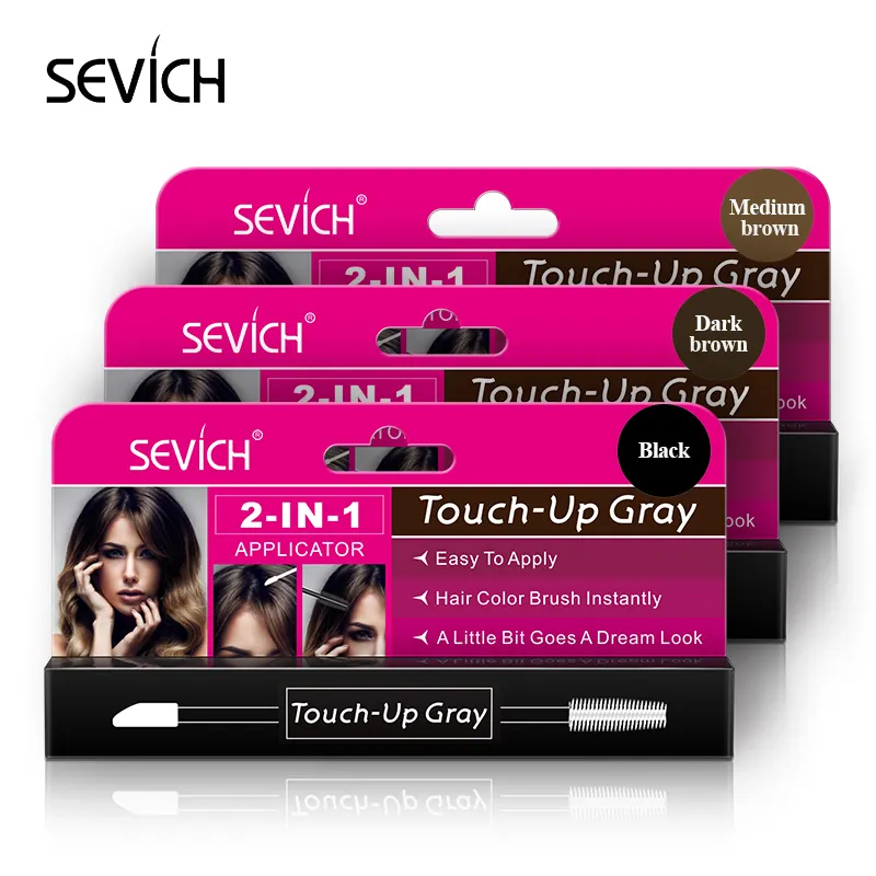 Sevich-tinte temporal para el cabello, tinte para el cabello, Color gris, para cubrir cabello gris