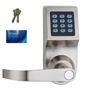 Cerrojo de seguridad inteligente para Hotel y oficina, código de dígitos, contraseña, cerradura de puerta con manija de tarjeta de llave - Product Image 1