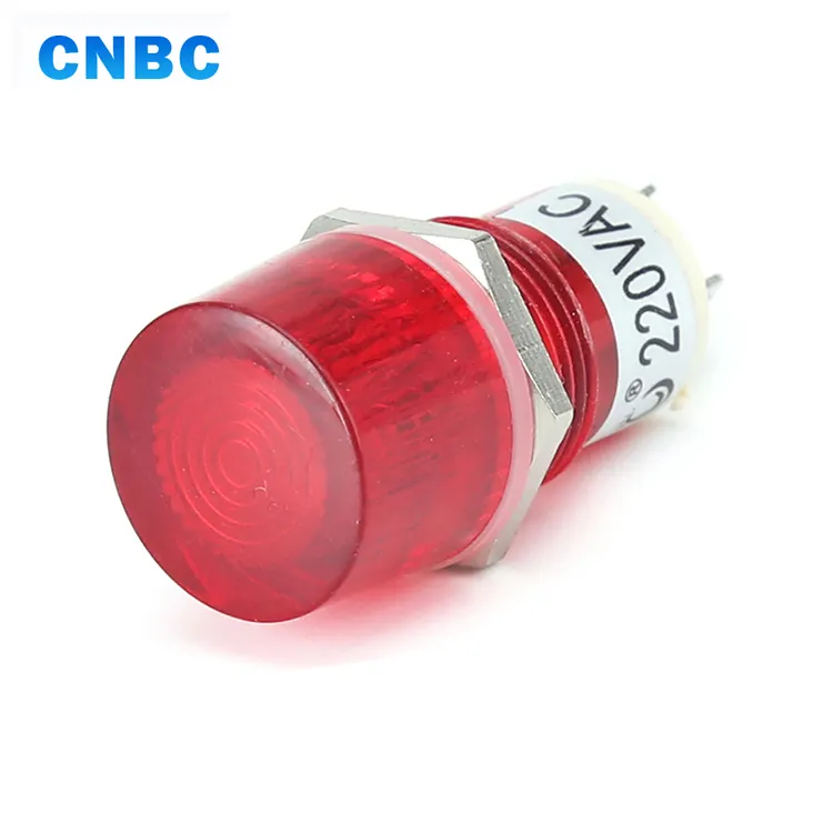 High quality 15mm diameter red green signal light 12v 220v 120v led indicator light 24v neon signal lamp pilot light