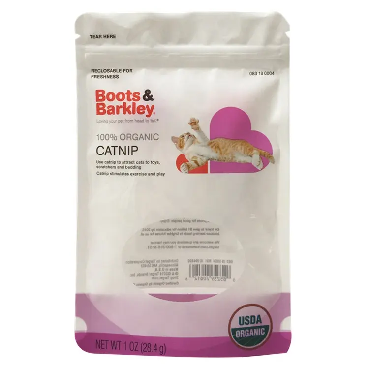 Design di imballaggi per alimenti in plastica doypack da 8 once con stampa digitale con cerniera sacchetti barriera stand-up sacchetto di cibo per cani