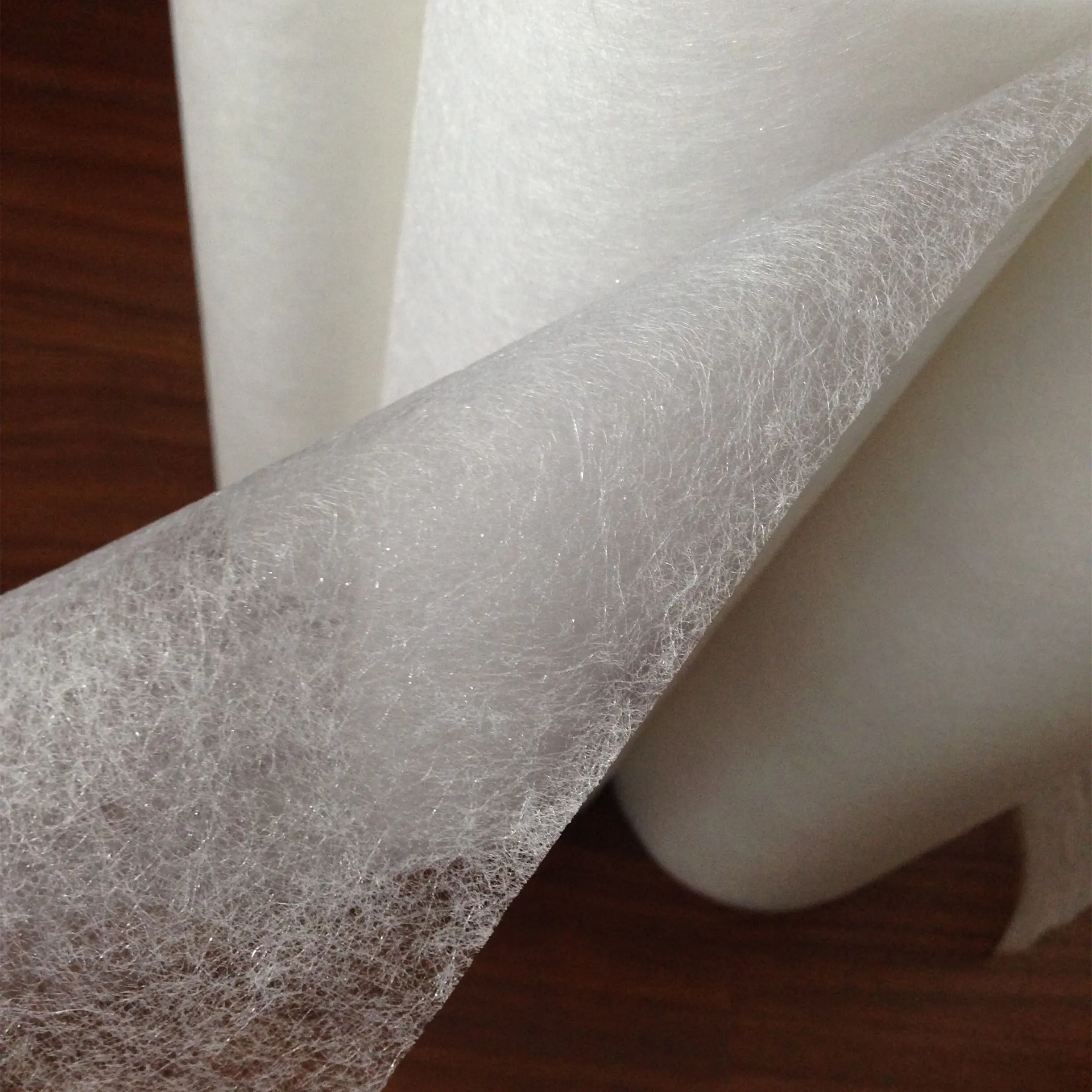 PA pegamento doble interlínea fusible no tejida de la tela no tejida cinta adhesiva no tejido de papel para el vestido (# DS23)