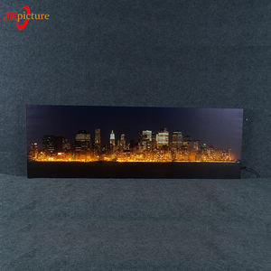 Hiện đại <span class=keywords><strong>New</strong></span> <span class=keywords><strong>York</strong></span> Thành Phố Cảnh Bridge In Ấn Tường Ảnh No Khung với Ánh Sáng <span class=keywords><strong>LED</strong></span> Canvas Vẽ Tranh - Product Image 2