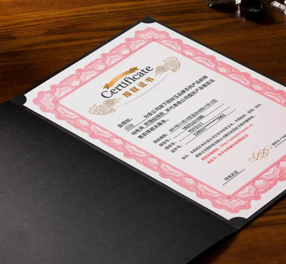 OEM ODM custom made profesyonel diploma baskı kağıdı sertifikası güvenlik baskı