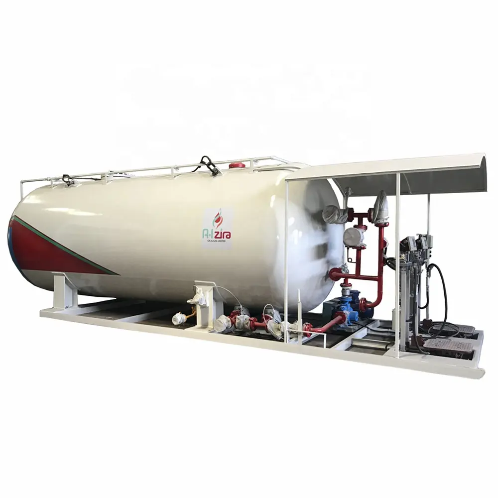 10 tonnellate 10MT 20m3 20000L GPL gas Serbatoio Skid Montato pompa Di Riempimento GPL Stazione con GPL e dispenser