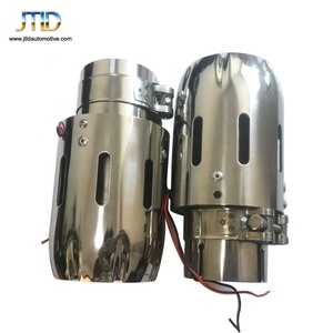 JTLD Universal Exhaust System Blue Color and Red Color Exhaust <strong>Tip</strong> <strong>with</strong> <strong>Led</strong>