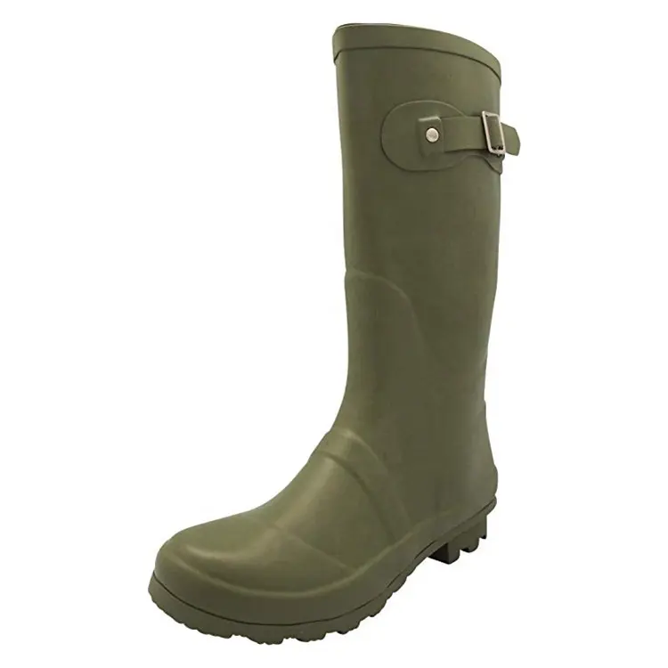 Botas de borracha personalizadas, botas de borracha macia e confortáveis com proteção antiderrapante para jardim e áreas externas, galoshes longos