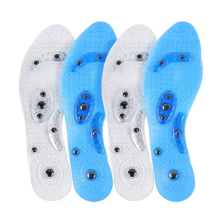 Clean Health Care Gel Reflexology Therapy Acupuncture Massage Foot Magnetic Shoes Insole For Shoes