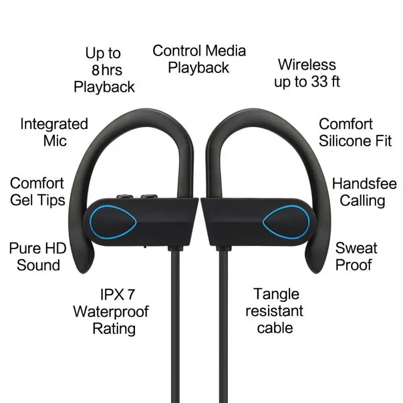 Écouteurs de sport U9, oreillettes sans fil HD, stéréo, puissance sonore, pour téléphone portable, nouveau